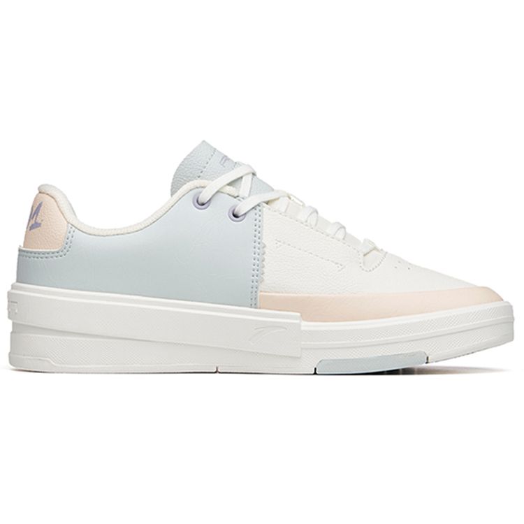 Anta Durable Non-Slip Low-Top Skate Shoes Women Sneakers White Green Blue 922218002-4