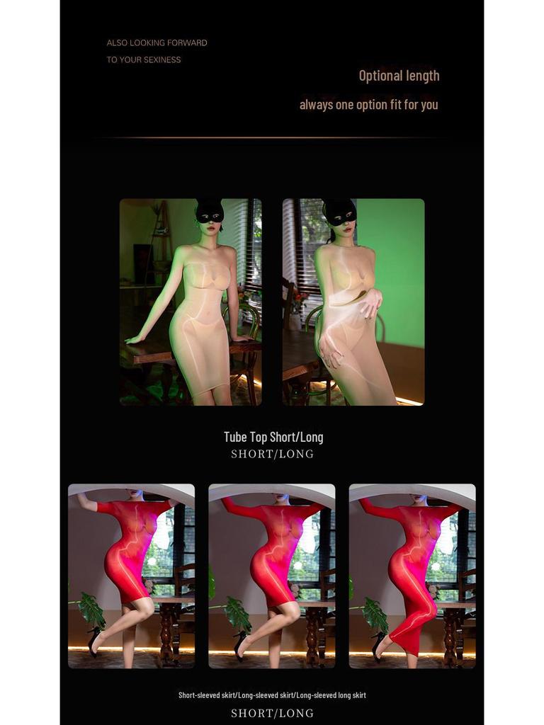 Large Silky Black Suspender Skirt Lingerie: Sexy Silk Pajamas & Stockings for Women