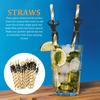 Kraft Paper Straws, Colorful Striped, Perfect For Party Decorations, Desserts, Pastries, Bars, And Drinks. 36 Pieces.