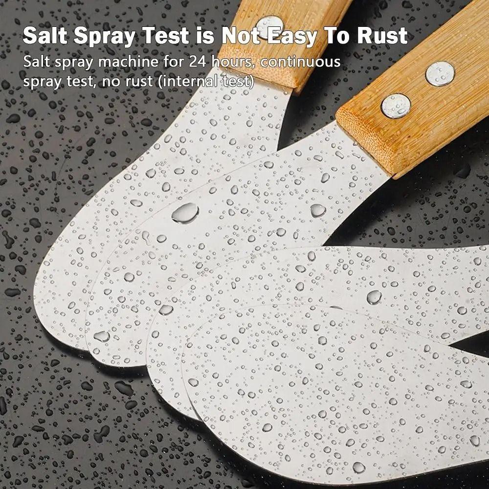 4Pcs High Hardness Stainless Steel Glue Scraper Wood Handle Sealant Remover Shovel  Tile Grouting