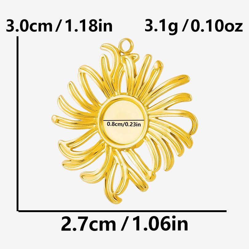 6pcs PVD Real Gold Plated Cherry Strawberry Flower Pendant Stainless Steel Charms For Jewelry Making Bulk Plant Charm Materials