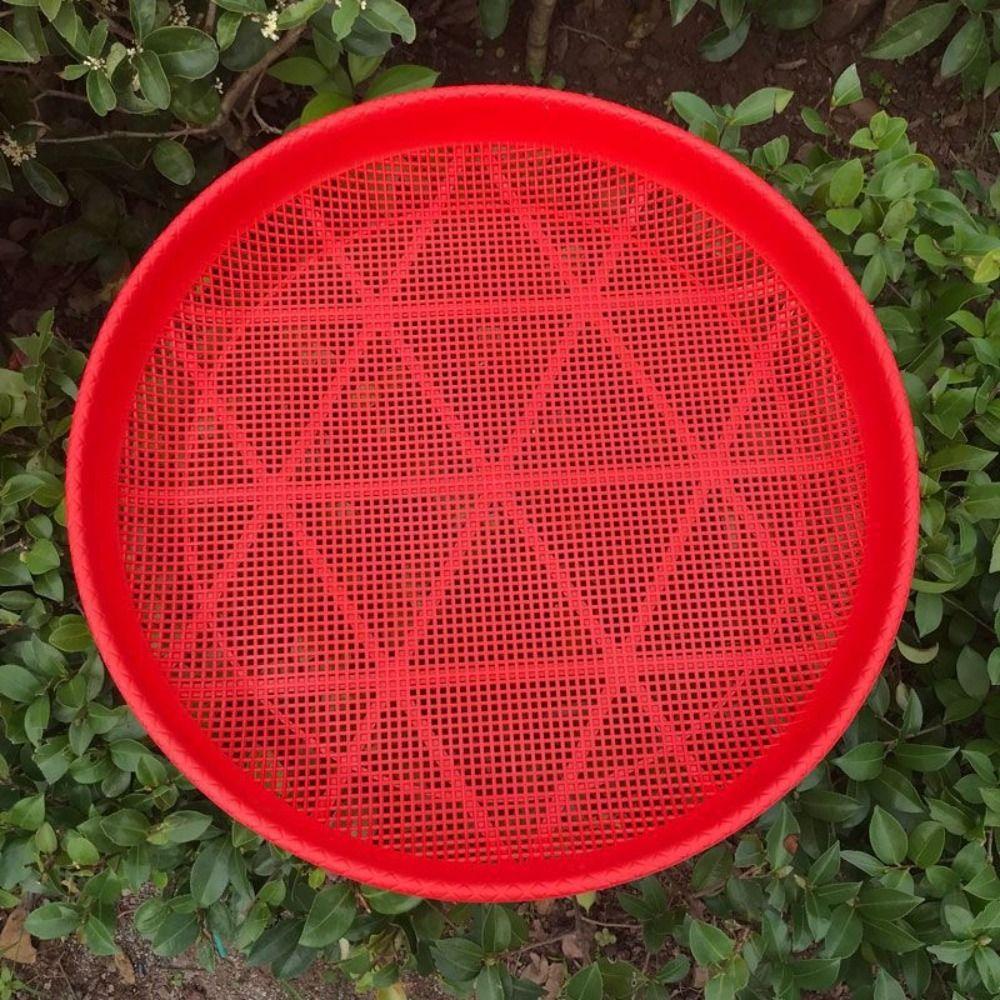 Červené sítko kulatý podnos na skladování potravin odolný košík na ovoce cezení