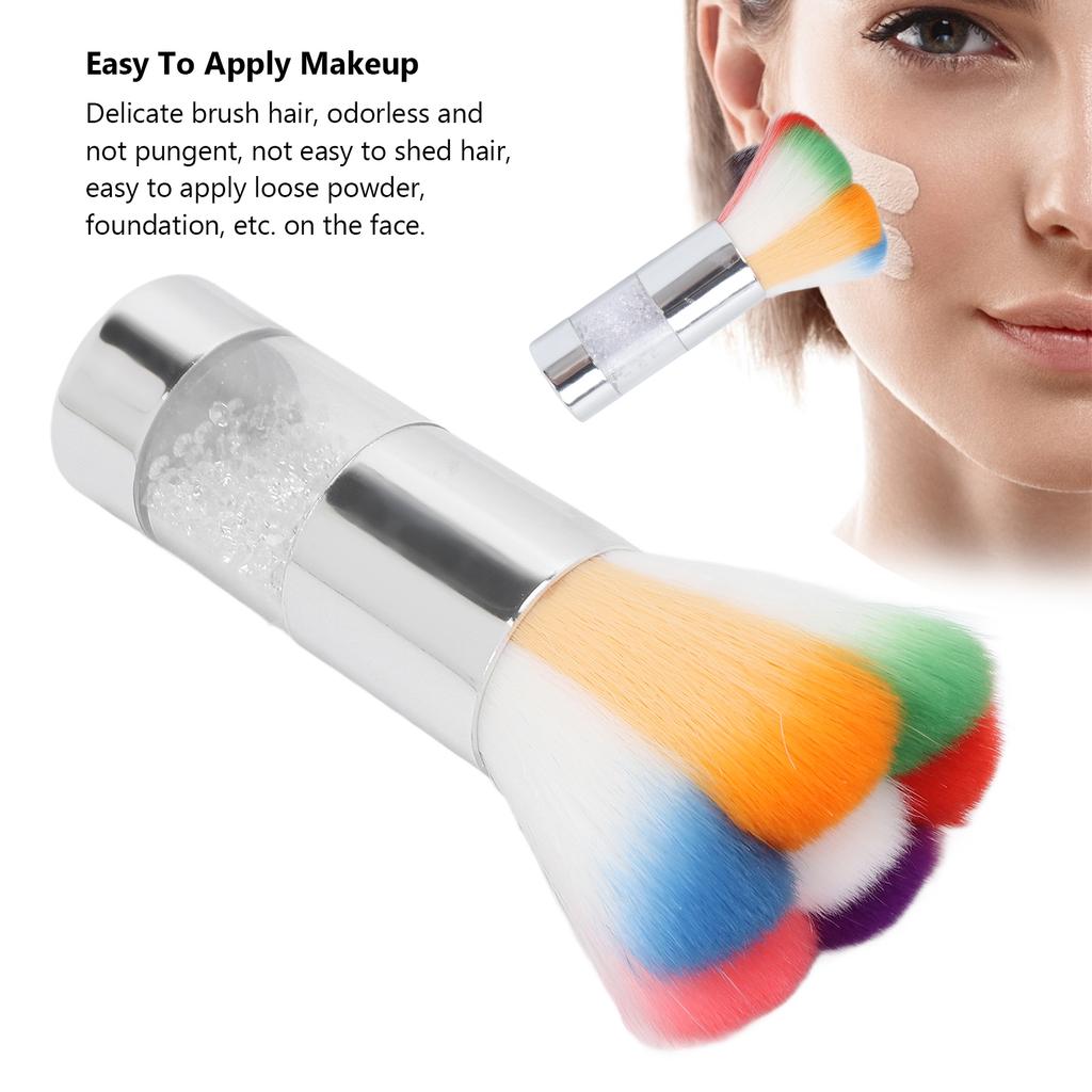 Makeup Brush Fashionable Rhinestones Inlaid Loose Powder Brush Nail Art Dust Remover