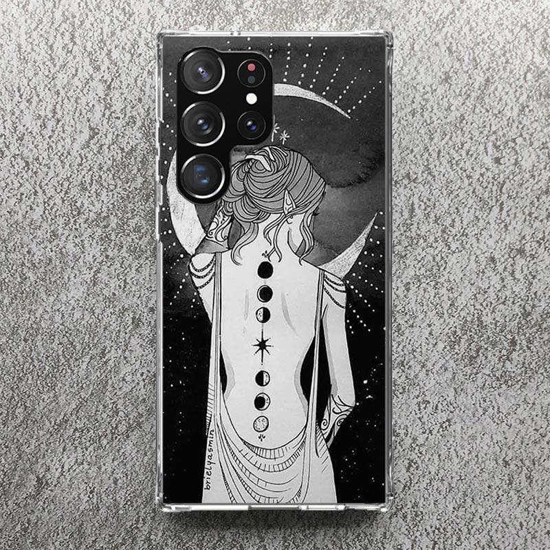 Moon Mystery Totem Witche Phone Case For Samsung Galaxy S25 S24 S23 Ultra S22 Plus S21 S20 FE S10 + S25Ultra S24U Soft Cover She