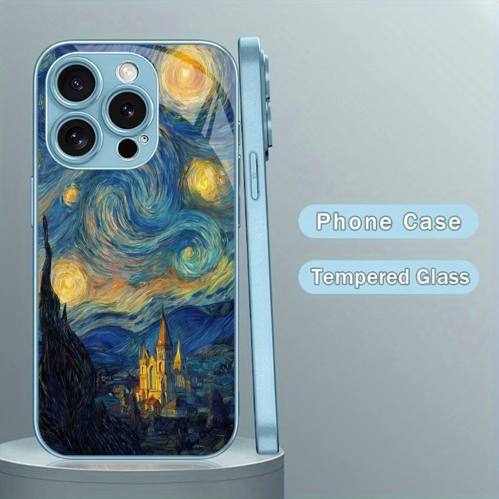 starry sky new Hot-selling protective case Phone Case Metallic paint Glass PhoneCase for iPhone 17 16 15 14 13 12 11pm Pro Plus