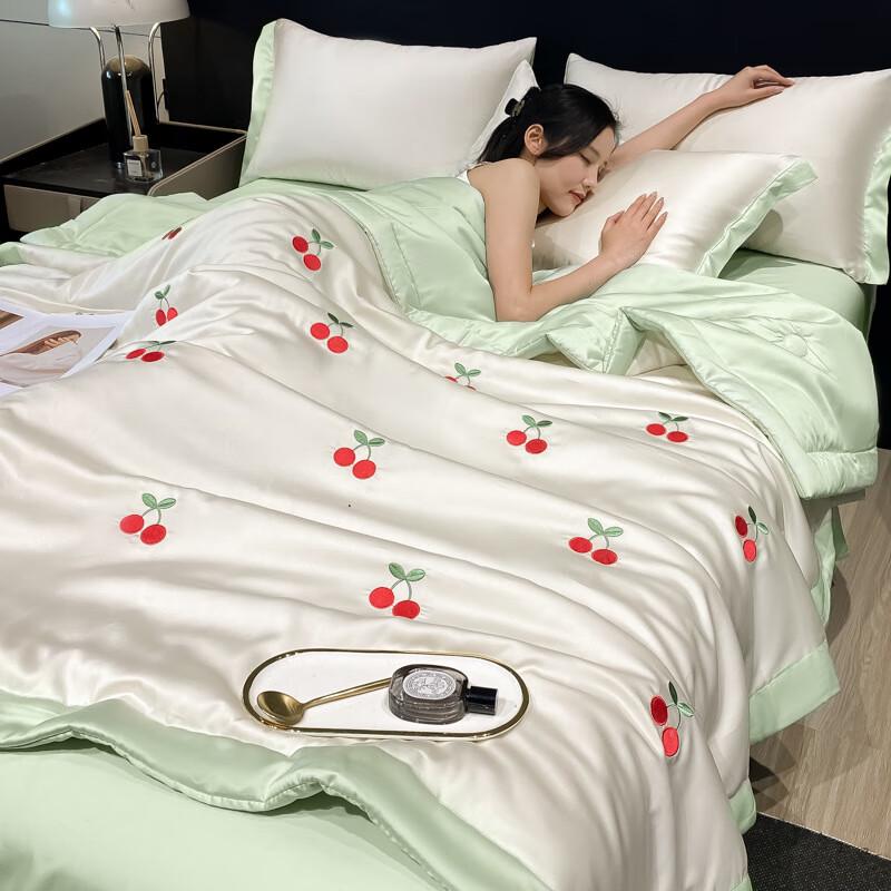 Washable Ice Silk Summer Quilt Pair