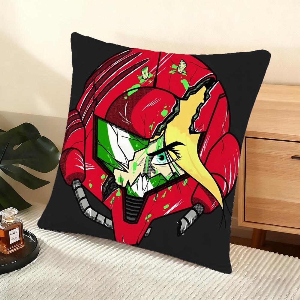 M-Metroids Cushion Cover Soft Short Plush Pillow Cover Smooth Cozy Texture Aesthetic Cushion Case Home Decor