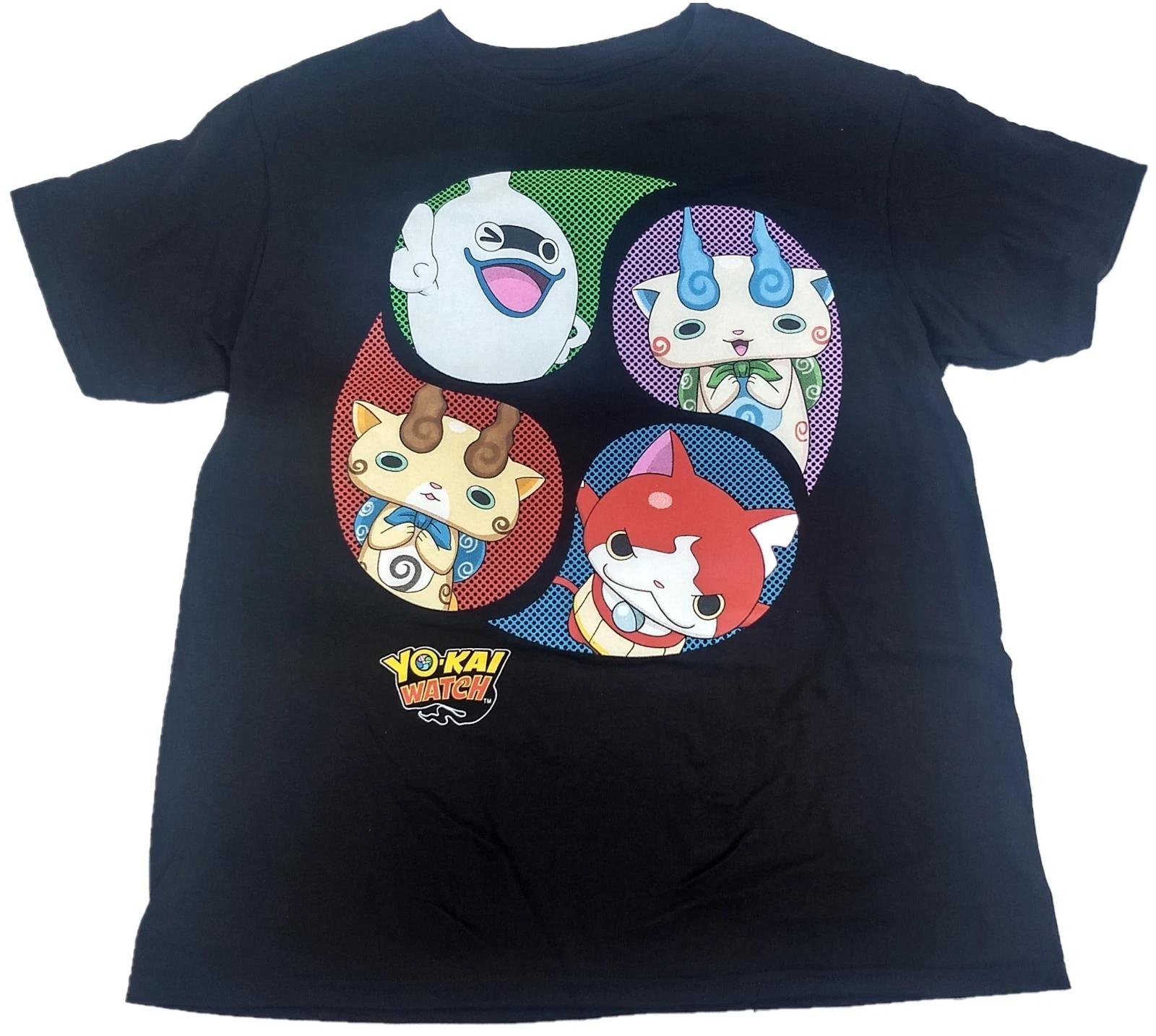 Yo-Kai Watch Komasan Jibanyan Whisper Komajiro Anime Manga T-Shirt 110