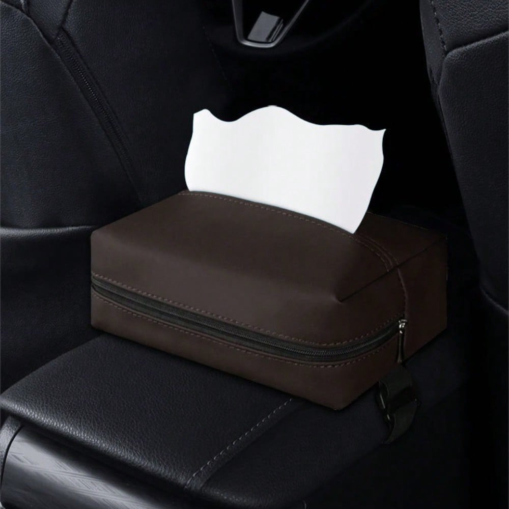 Car Tissue Box Hanging Center Console Armrest Box Paper Box Simple Car Car Paper Towel Cover
