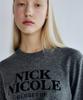 Nigaennikol Cashmere Nicole Logo Crop Jacquard Knit_Gray