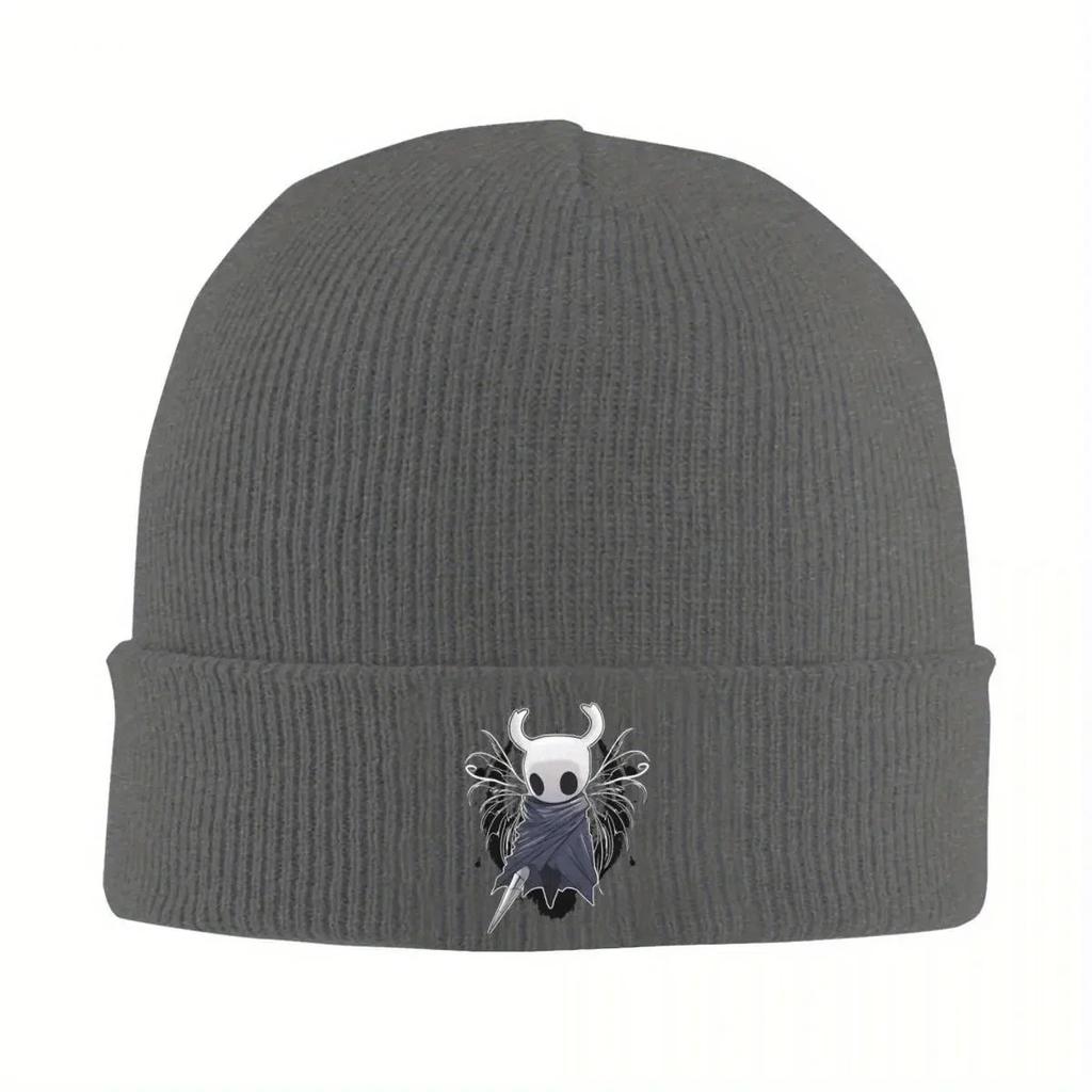 Hollow Knight Game Knitted Caps for Women Unisex Skullies Beanies Winter Hats Acrylic Ghost Cartoon Warm Cap