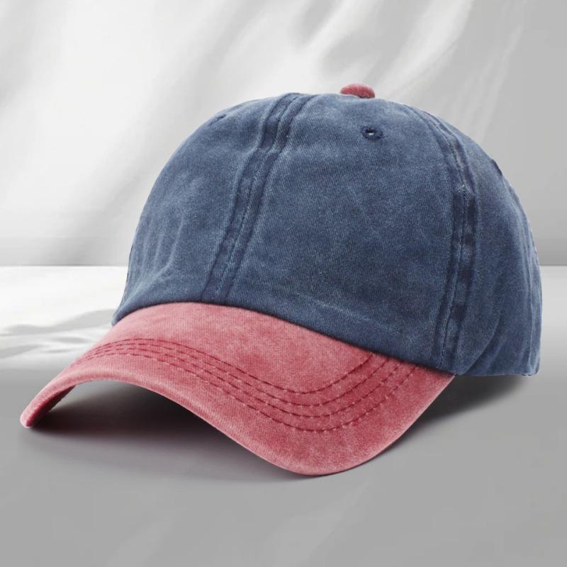 Washed cotton cap embroidery catering milk tea shop work cap duck tongue soft top baseball cap men