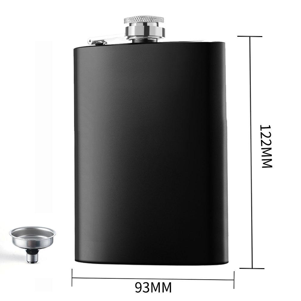Portable Stainless Steel Leather-Covered Wine Flask for Outdoor Use