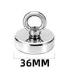 N52 D16-D48 Salvage Magnet Heavy Duty Search Magnets Strong Neodymium Magnet Deep Sea Fishing Magnets Mounting with Ring Eyebolt