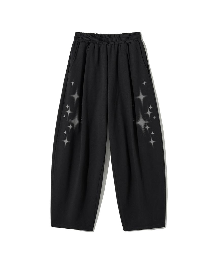 GAKKAI UNIONS Fade Star Sweat Balloon Pants Black