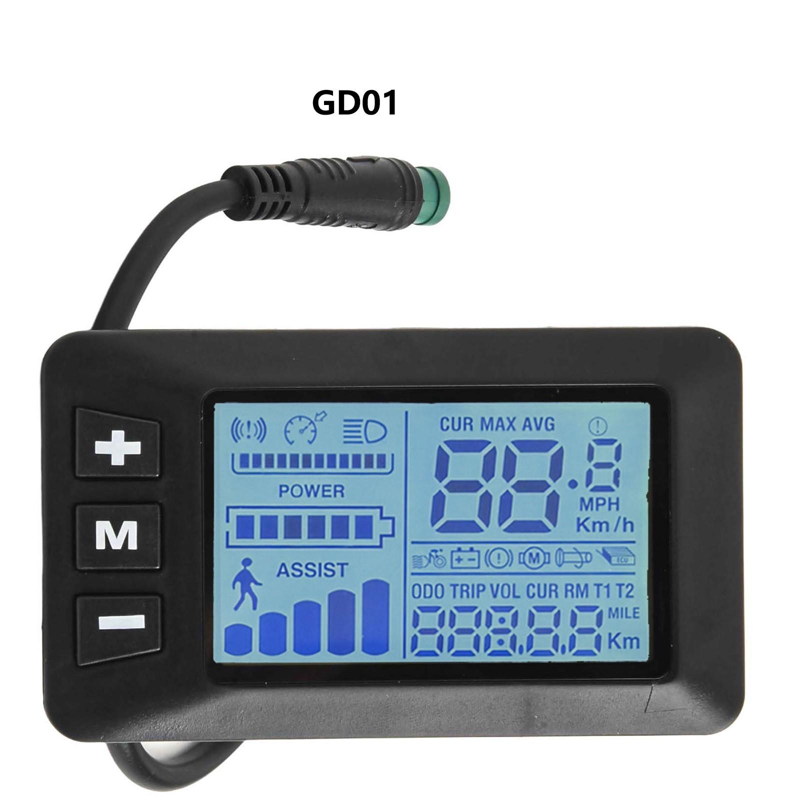 GD01 5 Pin LCD Display for E-Bike with Speed Display and Distance Counter