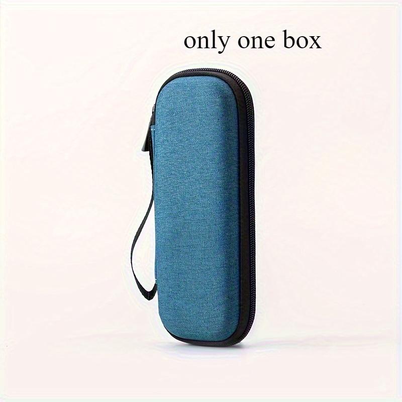 Винтажная коробка для хранения бритв, изготовленная из твердой оболочки EVA, идеальный компаньон для бритв, сумка для хранения темно-синий