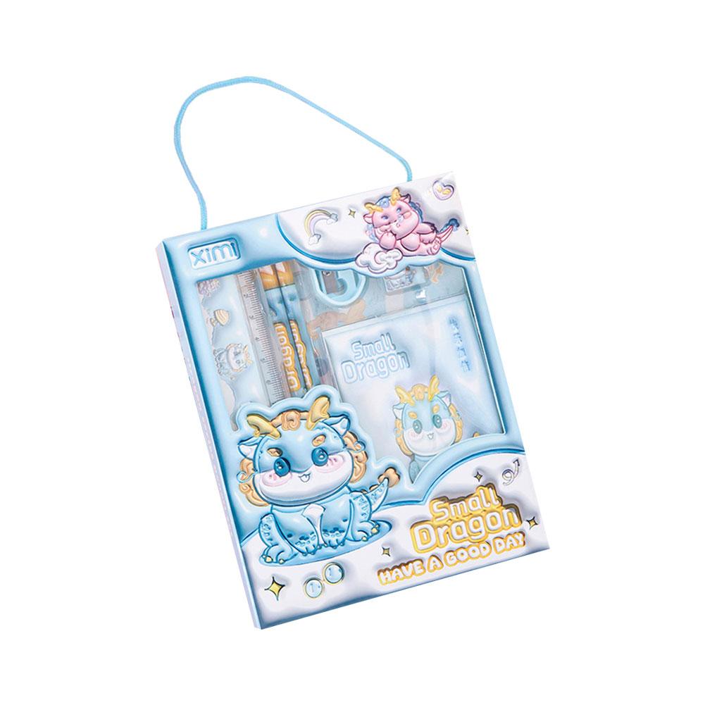 10pcs 6sets Cute 3D Cartoon Stationery Set Perfect Gift for The Beginning of The School Year Pencil Notebook Ruler Eraser Set