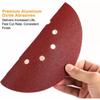 DE Warehouse 24H Shipping Free Delivery 50pcs Durable 225mm Aluminum Oxide Sanding Discs 60-180 Grit with 10-Hole Abrasive Tools