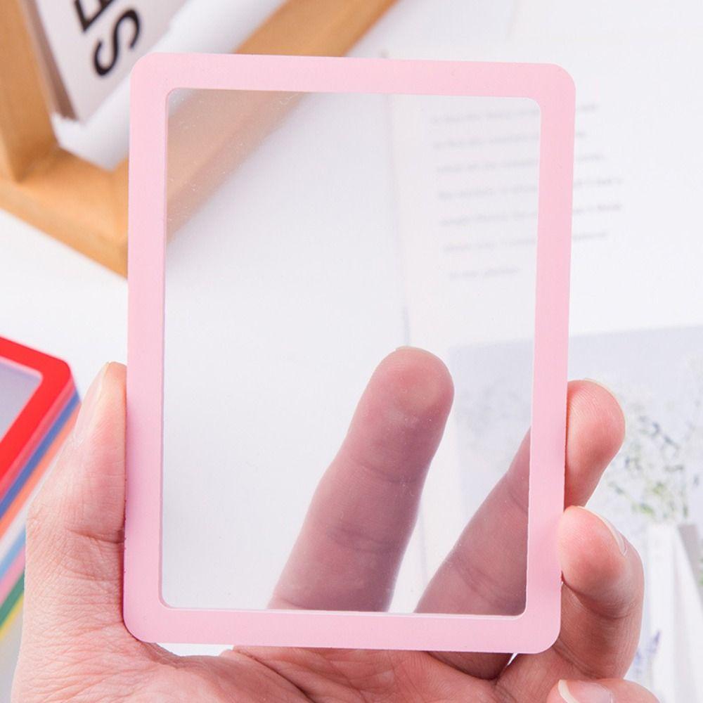 5 PCS New PVC Transparent Card Holder Clear Colored Borders Hard Edge Card Sleeve High Definition Smooth Photo Holder
