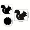 1pc Animal Metal Garden Stakes, Black Silhouette Yard Sign with Base, Outdoor Lawn Ornament for Fence Patio Decor