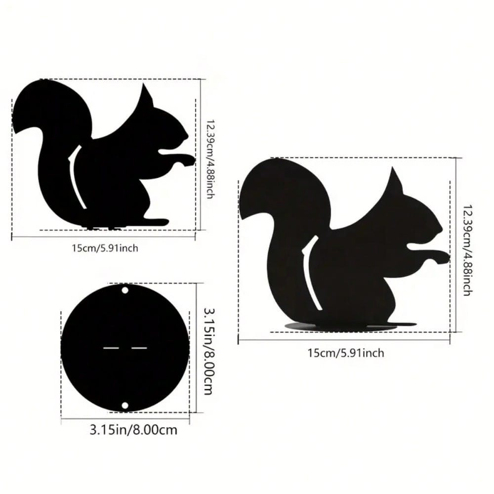 1pc Animal Metal Garden Stakes, Black Silhouette Yard Sign with Base, Outdoor Lawn Ornament for Fence Patio Decor