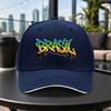 1pc New Brazilian Graffiti Adjustable Sandwich Baseball Cap Lightweight Printed Womens Hat Trendy Mens Cap For Sports Enthus