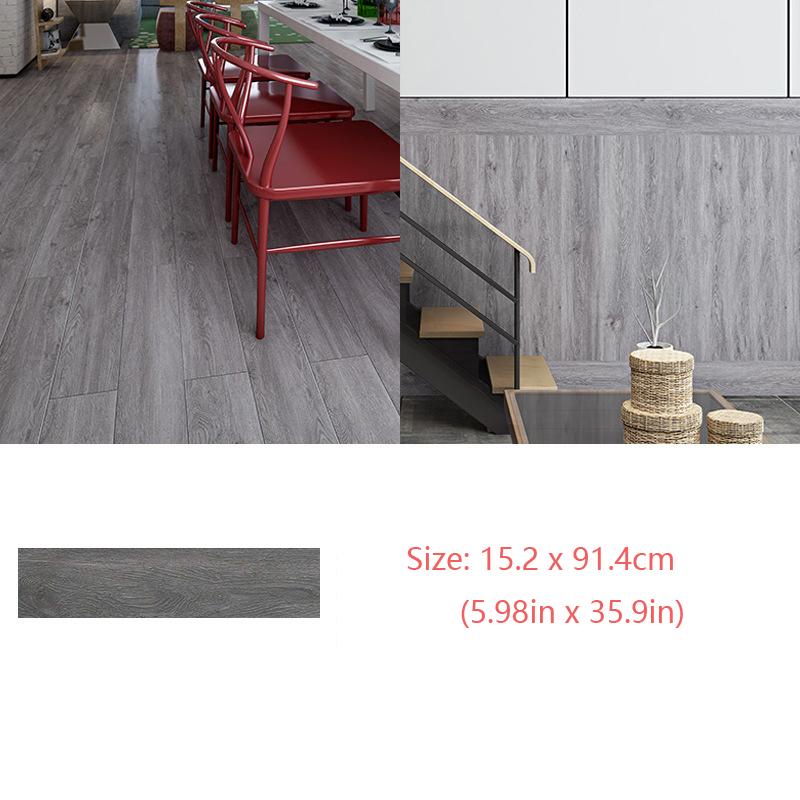 Self-Adhesive Wood Grain Floor Wallpaper Waterproof Wall Sticker Bedroom Living Room Toilet Kitchen Home Decor Floor Sticker