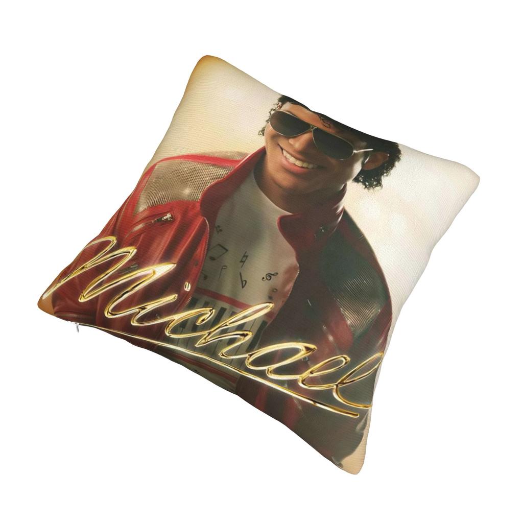 Mj Michael Jackson Pillowcase Printing Polyester Cushion Cover Decorations Pillow Case Cover Chair Square 18''