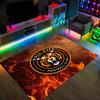 Hull City Football Design Crystal Velvet Carpet Cozy Non?Slip Printed Rug For Bedroom Living Room Entrance