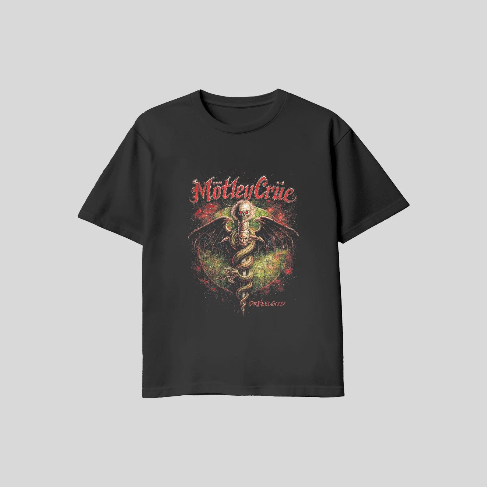 Unisex Adult Casual Graphic Motley Crue Dr Feel Good john 5 Tommy L... XL