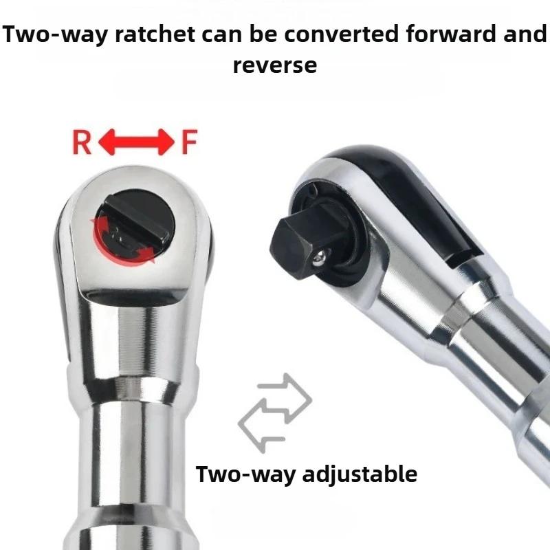 Offset Impact Extension Wrench, Ratchet Wrench High Torque Auto Repair Tool, 1/2 Manual Automatic All-in-One 4 Adapter