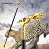 Gold Luxury Leopard Handle Fashion Walking Stick for Party Decorative Walking Cane Elegant Crosier Knob Walking Stick 93cm
