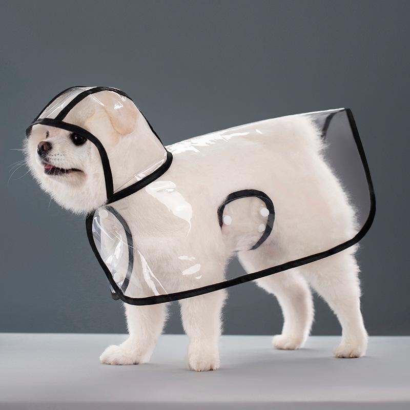 Dog Raincoat Transparent Dog Clothes Hooded Waterproof Rain Jacket for Small Medium Large Dogs Pet Outdoor Walking Pet Supplies