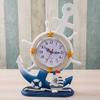 Advanced Clock Ocean Style Silent Desktop Clock Ornament Living Room Desktop Placement Clock