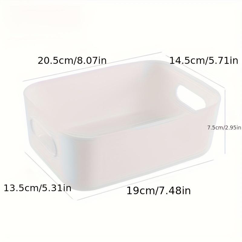5pcs Stackable Storage Box Set Rectangular Plastic Organizer Containers Durable Reusable for Kitchen Bathroom Dorm Essentials