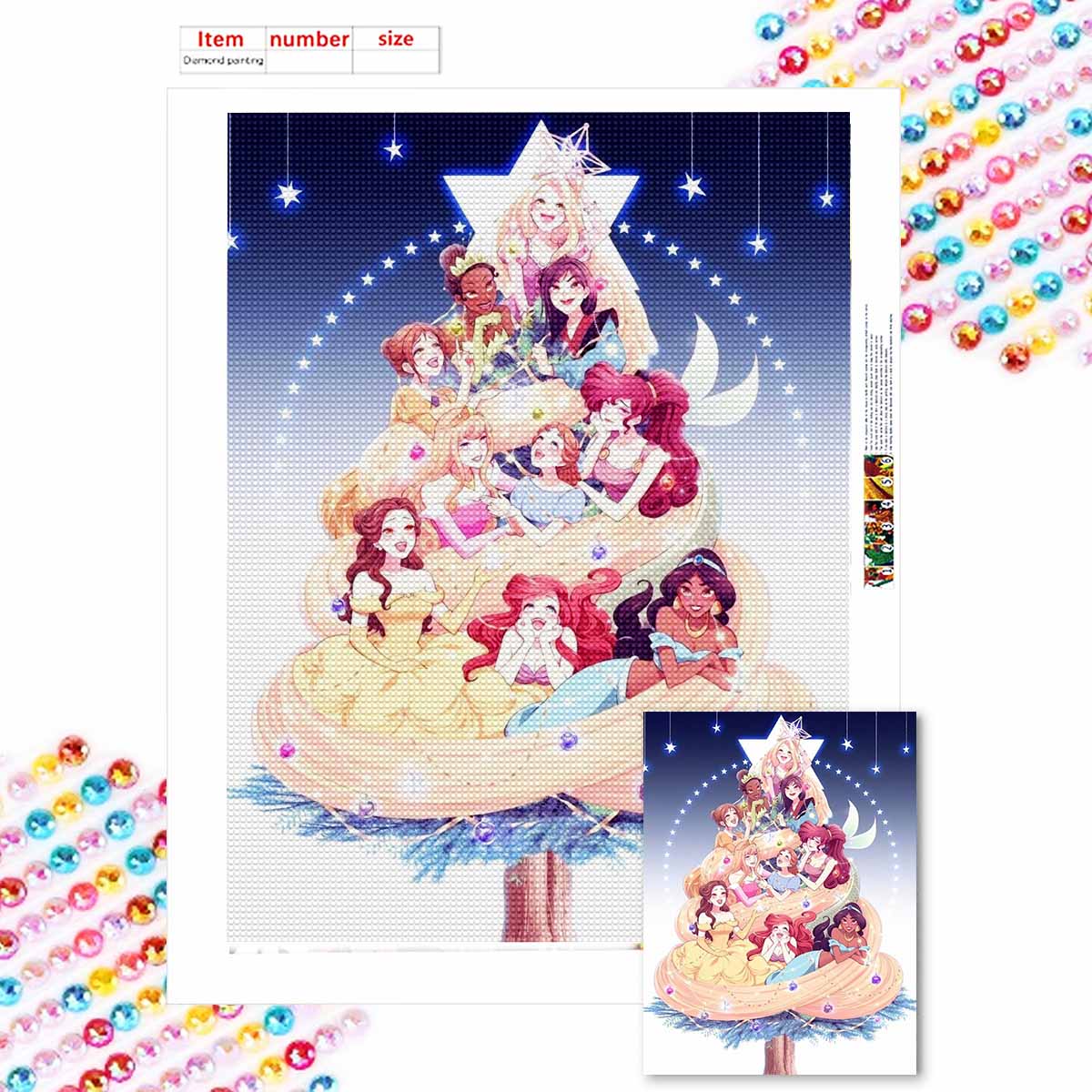

5D Алмазная Живопись Сделай Сам Принцесса на Конфетном Дереве Полная Выкладка Стразы Мозаика Вышивка Изделия Ручной Работы Домашний Декор Подарок Round 20x30cm