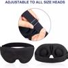 Masque de sommeil rembourré doux, occultant 3D, couvre-yeux luxueux, bandeau de voyage