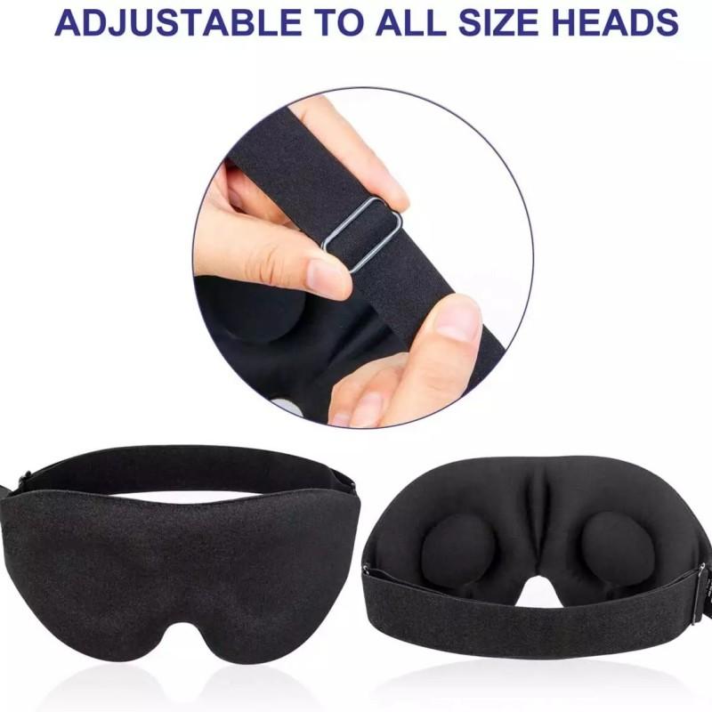 Masque de sommeil rembourré doux, occultant 3D, couvre-yeux luxueux, bandeau de voyage