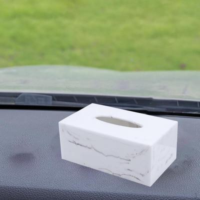 Creative Marbling Tissue Container Decoration Stand Stylish Napkin Box for Desktop Hotel Tables Tops