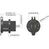 Aluminum Alloy Fast Charge QC 3.0 Dual with Voltmeter Charger DC12V-24V Led Display for Cars Motorcycles ATVs RVs SUVs Boats
