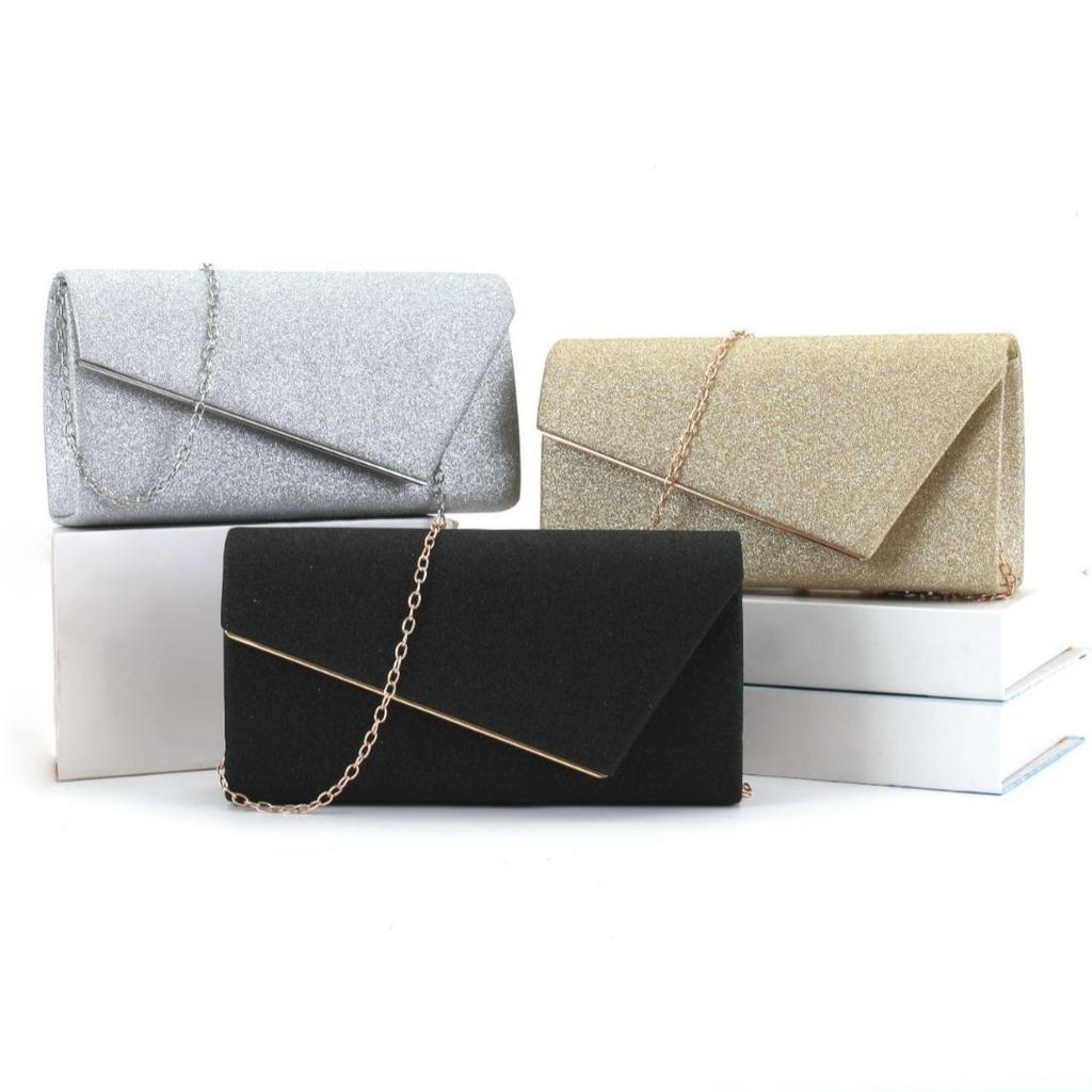 Clutch Evening Bag For Women Classic Black Shoulder Bags Party Banquet Prom Dress Lady Handbag Purse sac de luxe femme