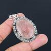 Sterling Silver Strawberry Quartz Gemstone Handcrafted New Wife Pendant Jewelry