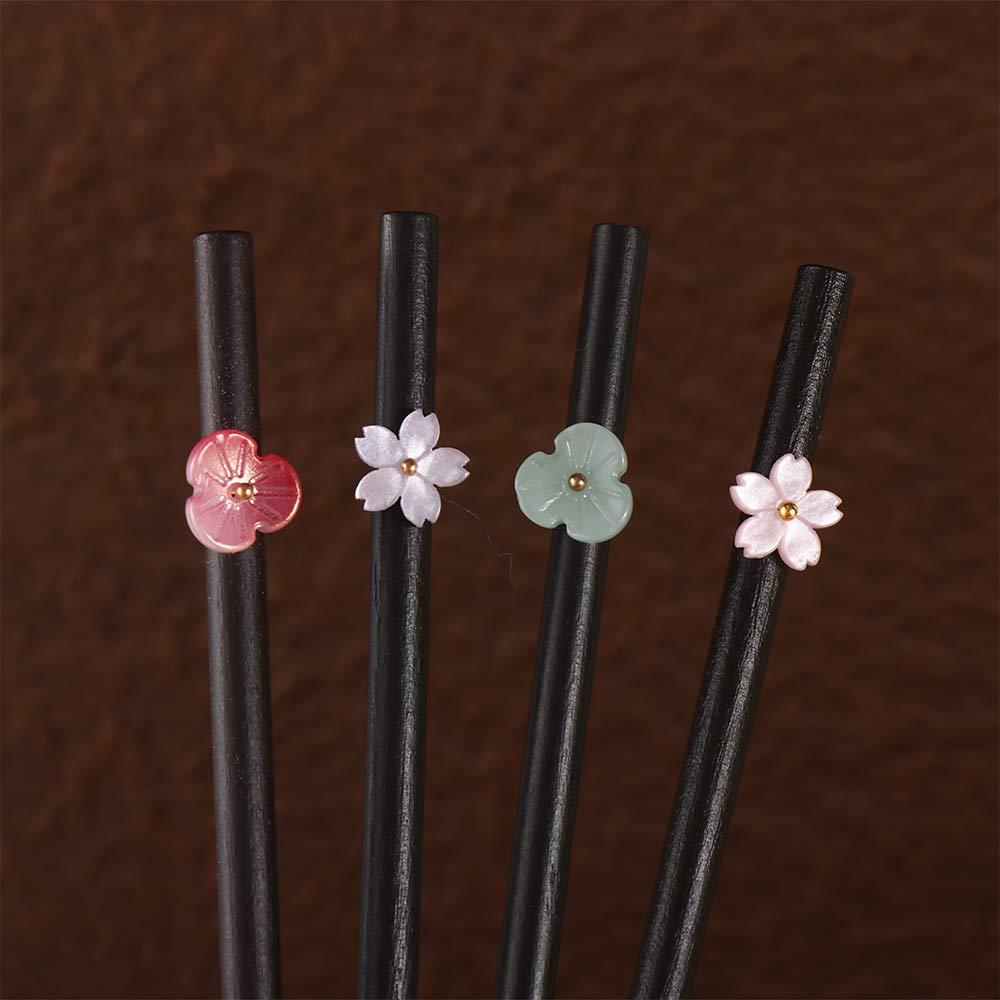 Headwear Hanfu Vintage Disk Hair Simple Wooden Hairpin Flower Hairpins Hair Accessories Hair Sticks