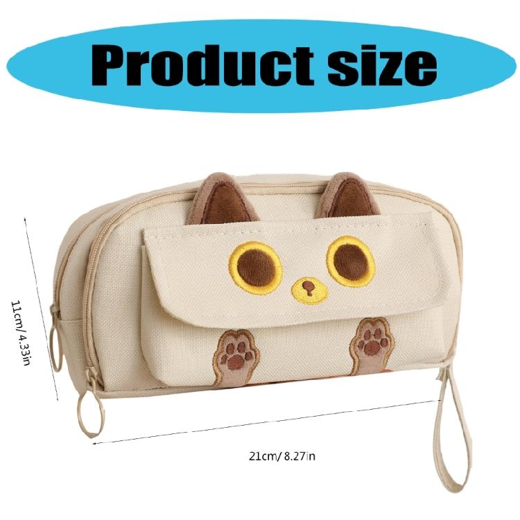 Stationery Bag Lovely Pencil Bag Cartoon Cats Pencil Case Pen Bag Large Capacity Pen Organizers Cosmetic Bag