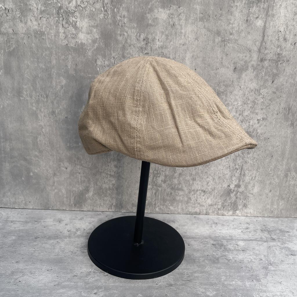 New Mixed Linen Six-piece Deep Top Face Small Forward Hat Men's and Women's Spring and Summer Thin Cap Niche Painter Hat
