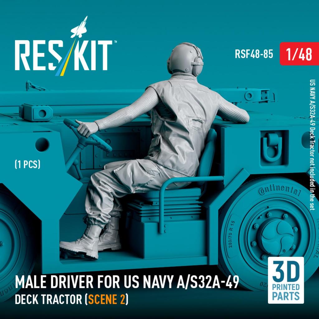 Reskit scale US Navy Driver Type 2 3D Printable Resin Kit 1/48 A/S32A-49 (Male) RSKF48-0085 (Airplane)