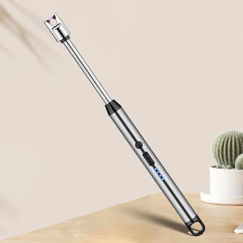 Creative Electric Solitary Electronic Pulse Ignition Household Kitchen Artifact Outdoor Windproof Long Range Charging Lighter