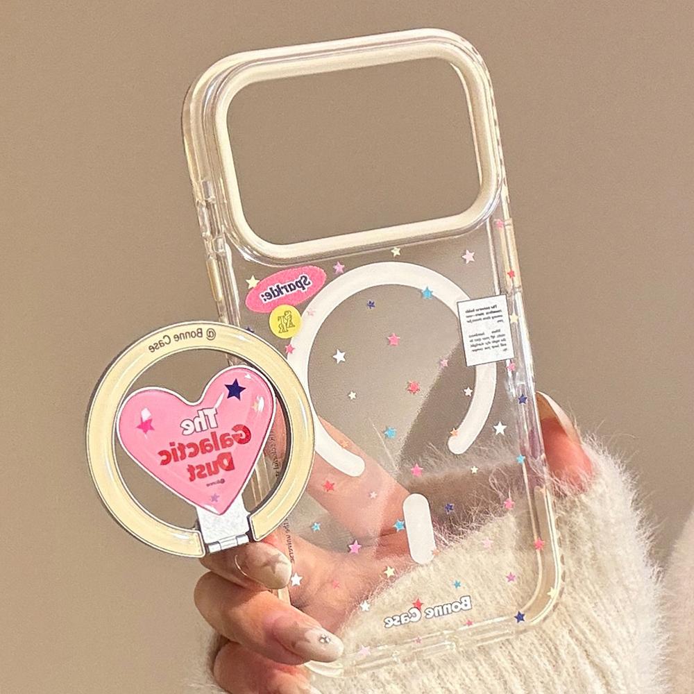 American Star Is Suitable for Apple 17promax Mobile Phone Case IPhone16 Love Magnetic Bracket 14 Transparent 13 Soft Shell