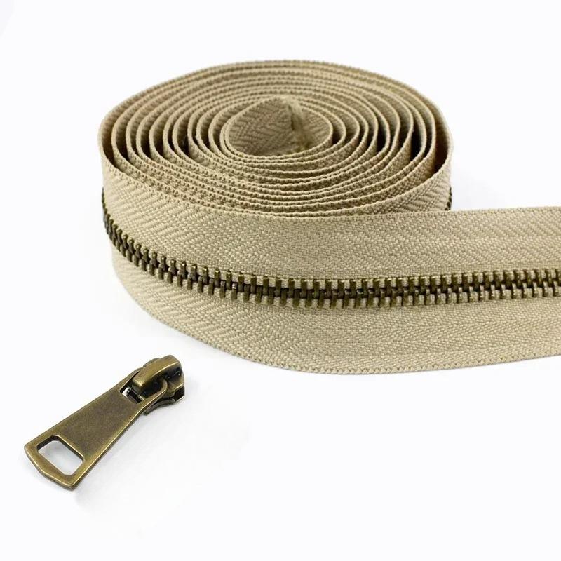 1/2/3/5M Meetee 5# Rollen-Metallreißverschlüsse mit Schiebern Tasche Schuhe Jacke Dekor Verschluss Reißverschluss nach Metern DIY Reparatur Nähzubehör